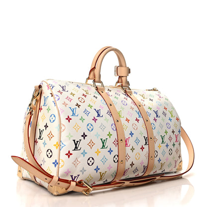 Louis Vuitton LV X TM Monogram Multicolor Keepall Bandouliere 45 White 2 of 10