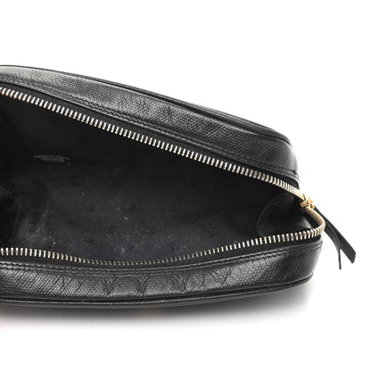 Chanel Grained Calfskin CC Button Medium Pouch Cosmetic Case Black 5 of 8