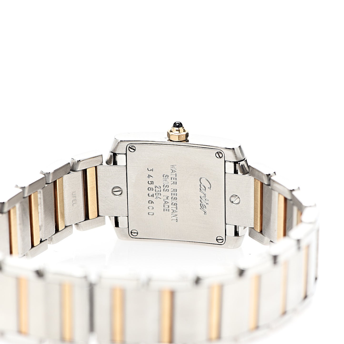 Stainless Steel 18K Yellow Gold 20mm Tank Francaise Quartz Watch