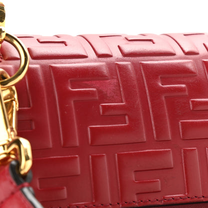 Fendi Vitello Liberty FF 1974 Embossed Kan I Shoulder Bag Fragola 15 of 17