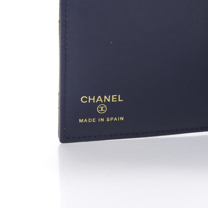 Chanel Caviar Quilted Passport Holder Navy Blue 6 of 8