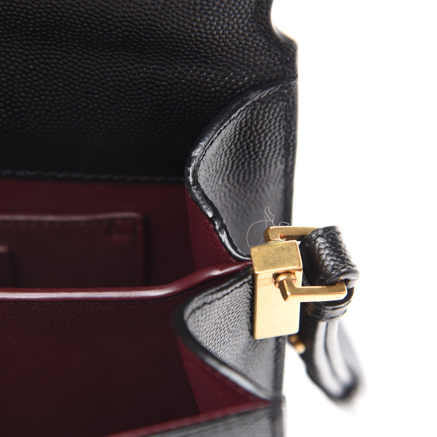 Grain de Poudre Mini Classic Monogram Cassandra Top Handle Black Rouge Legion