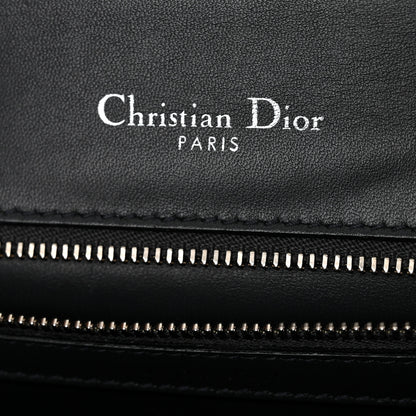 Christian Dior Metallic Patent Micro-Cannage Medium Diorama Flap Bag Graphite 6 of 11