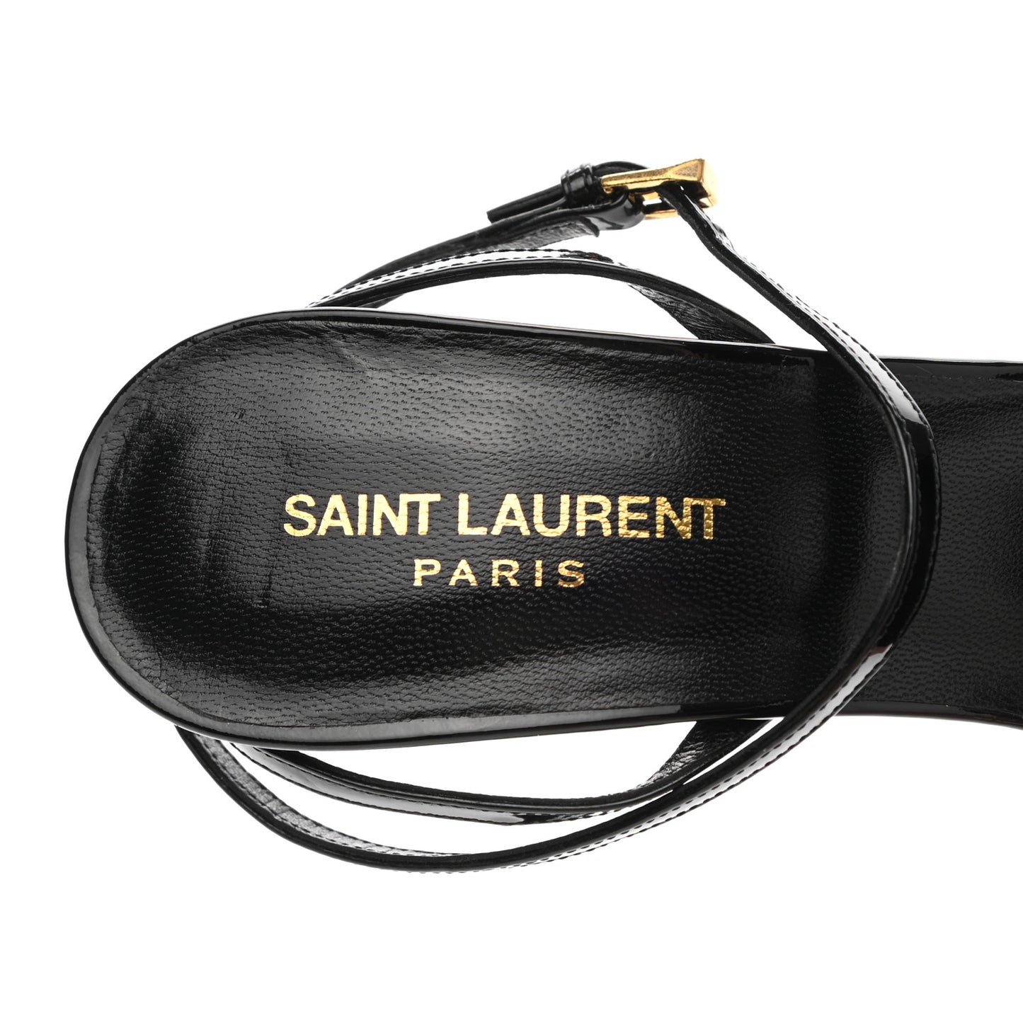 Patent Tribute Lips Platform Sandals 40.5 Black