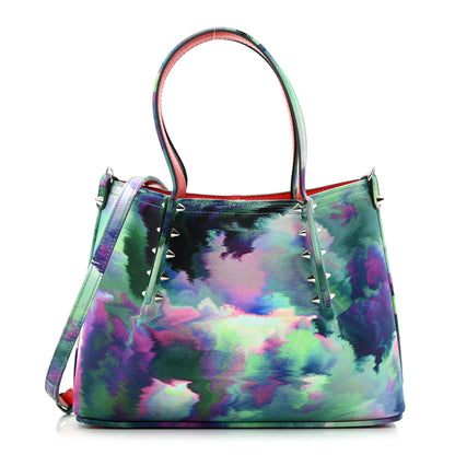 Christian Louboutin Satin Spiked Mini Cabarock Shopper Tote Multicolor 1 of 12