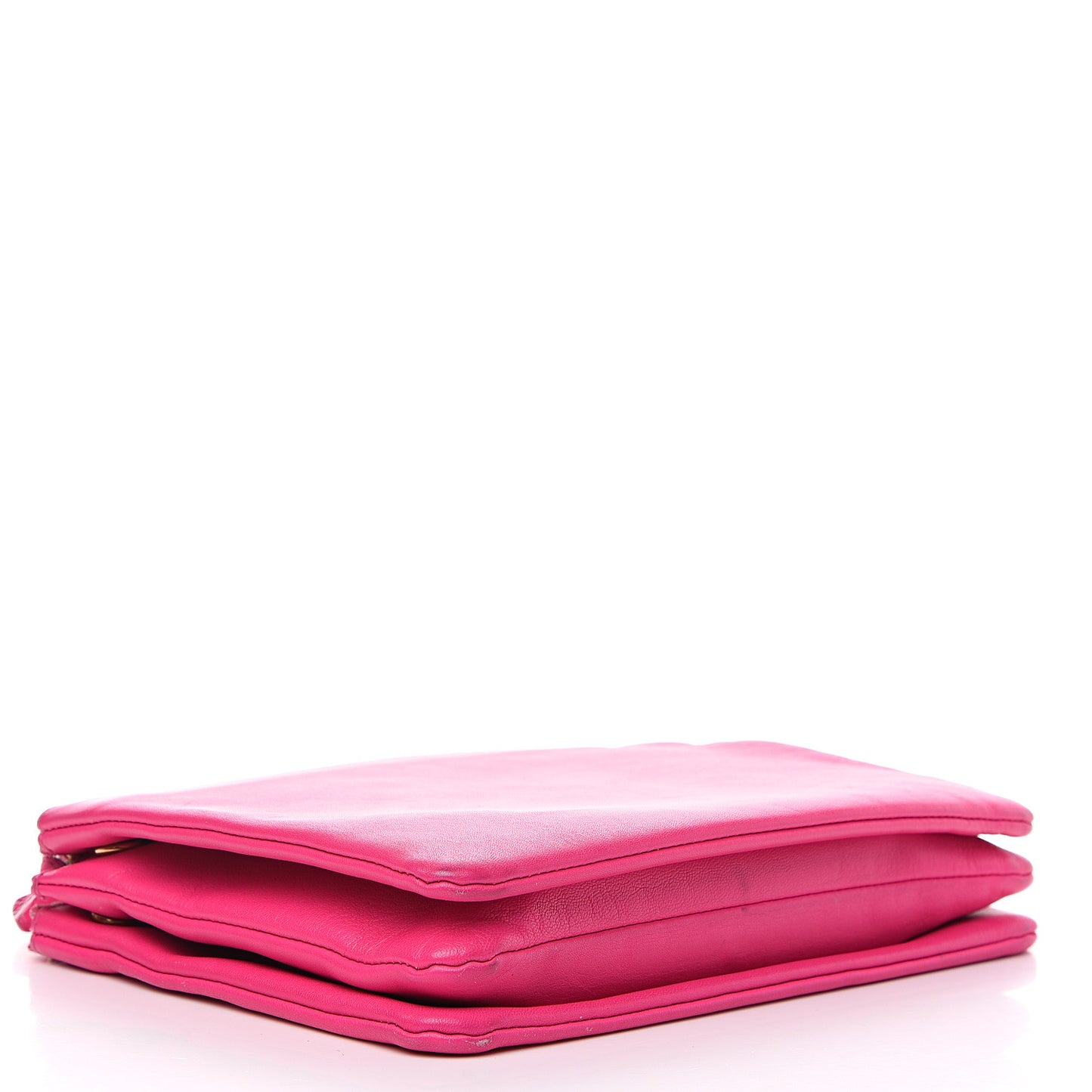 Lambskin Large Trio Crossbody Bag Fluo Fuchsia