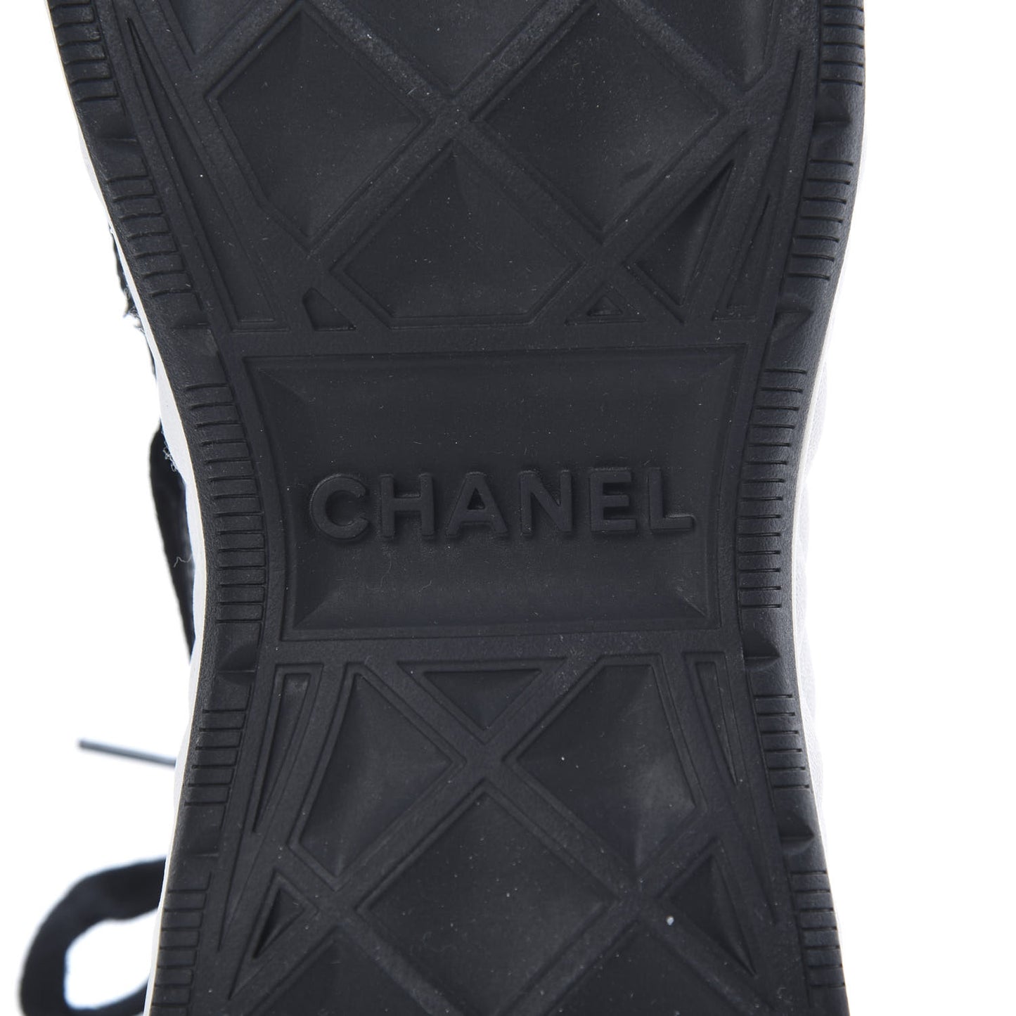 Fabric Calfskin Suede CC Sneakers 36 Black