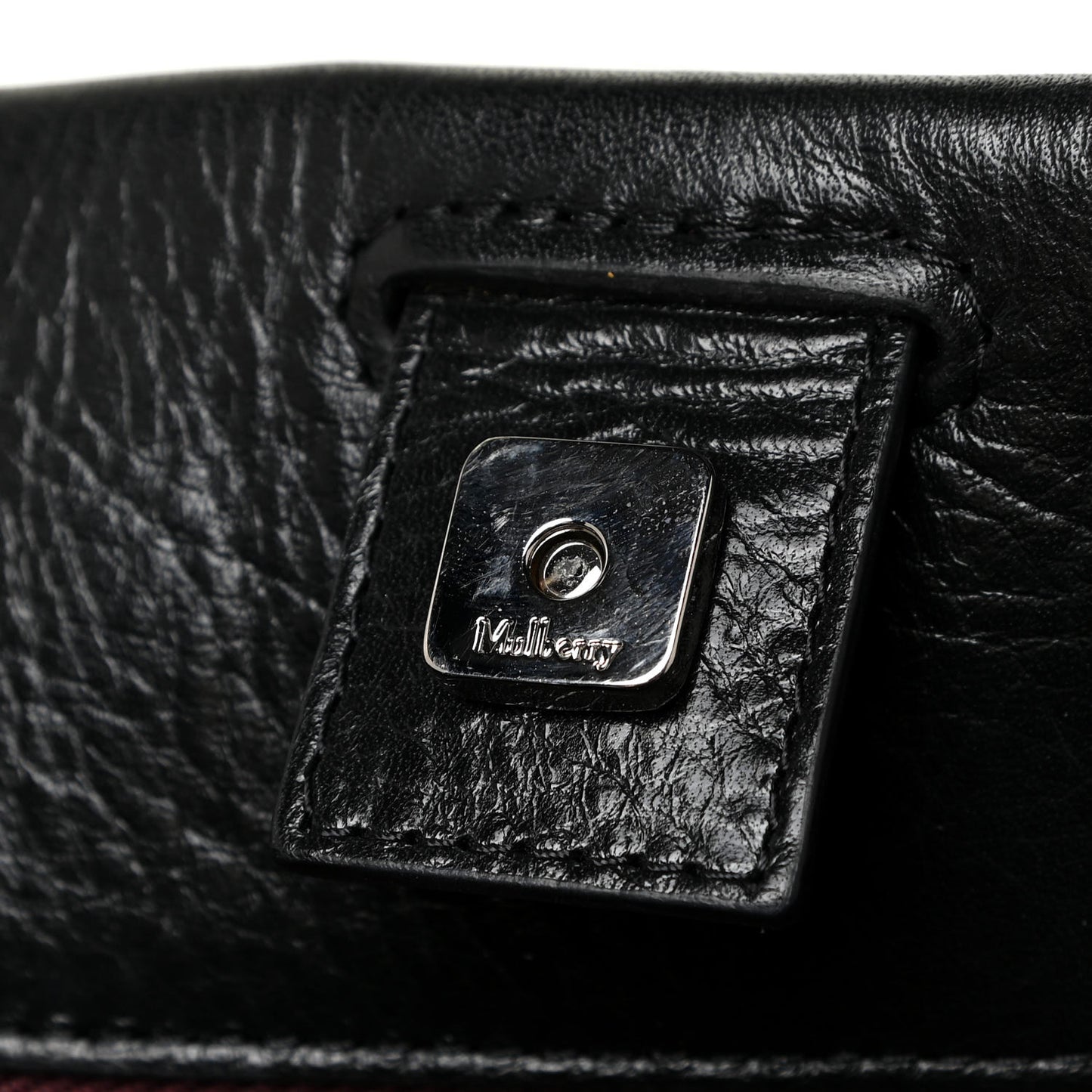 Glossy Calfskin Small Iris Tote Black