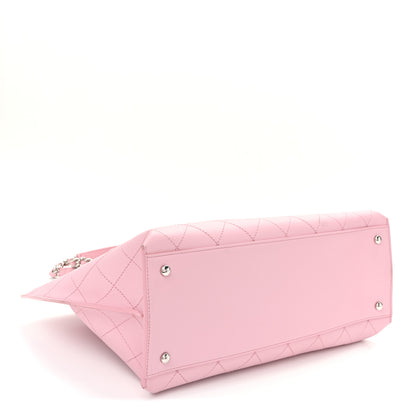 Chanel Calfskin Stitch Medium Ring My Bag Shopping Tote  Pink 4 of 11