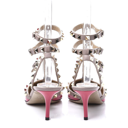 Valentino Garavani Patent Nappa Rockstud Ankle Strap 65mm Pumps 37.5 Fuxia Poudre 7 of 9