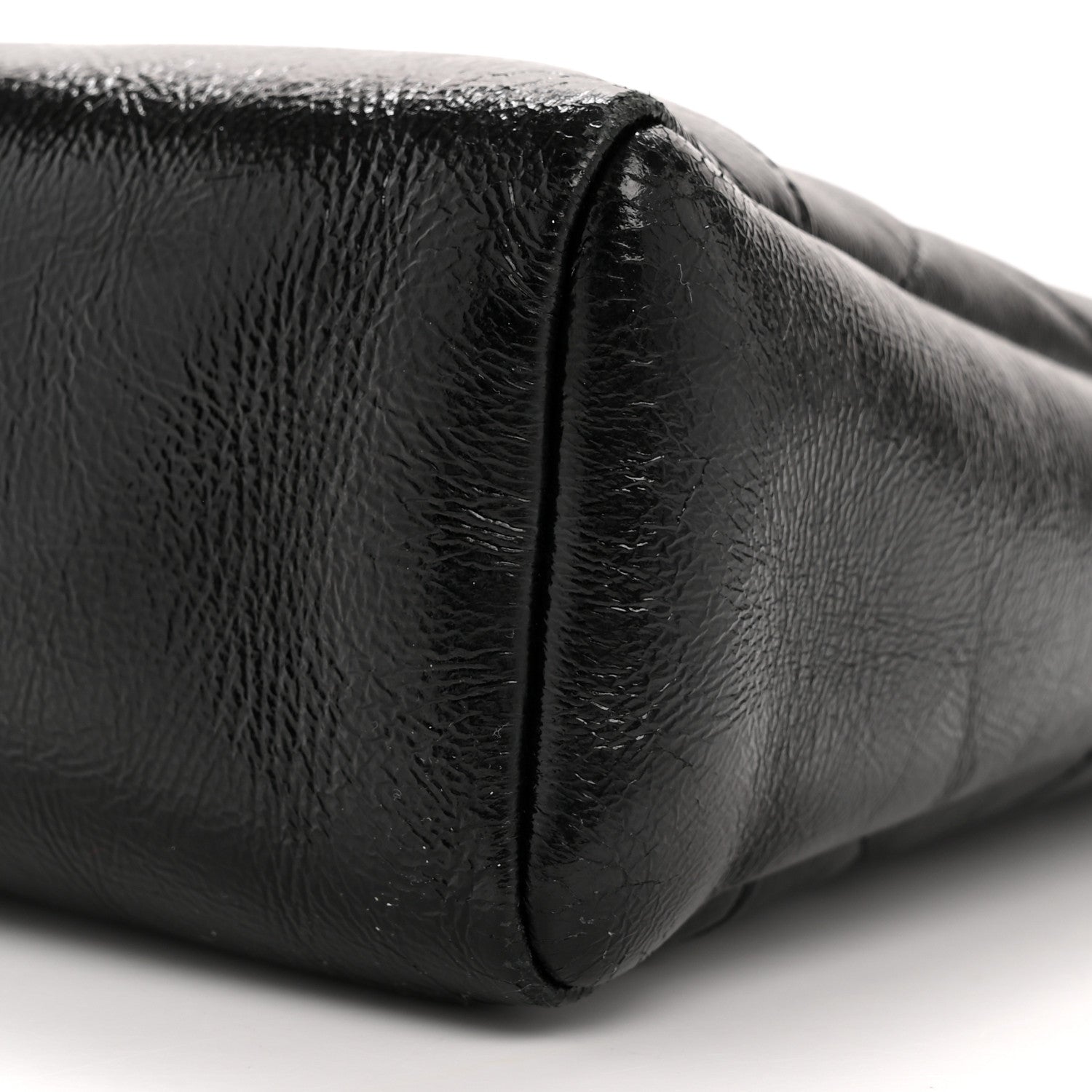 Chanel Shiny Crumpled Calfskin Quilted Small 31 Shopping Bag Black 10 of 14