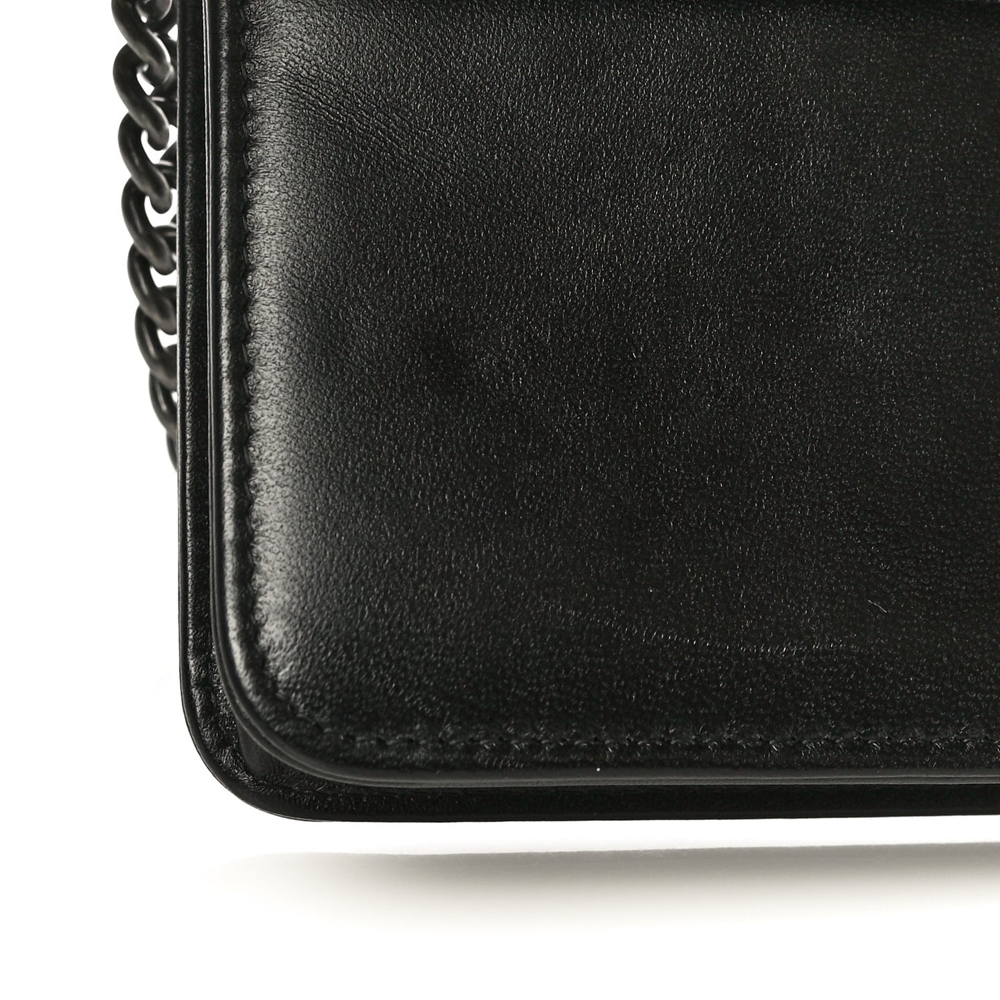 Lambskin Quilted Boy Wallet On Chain WOC Black