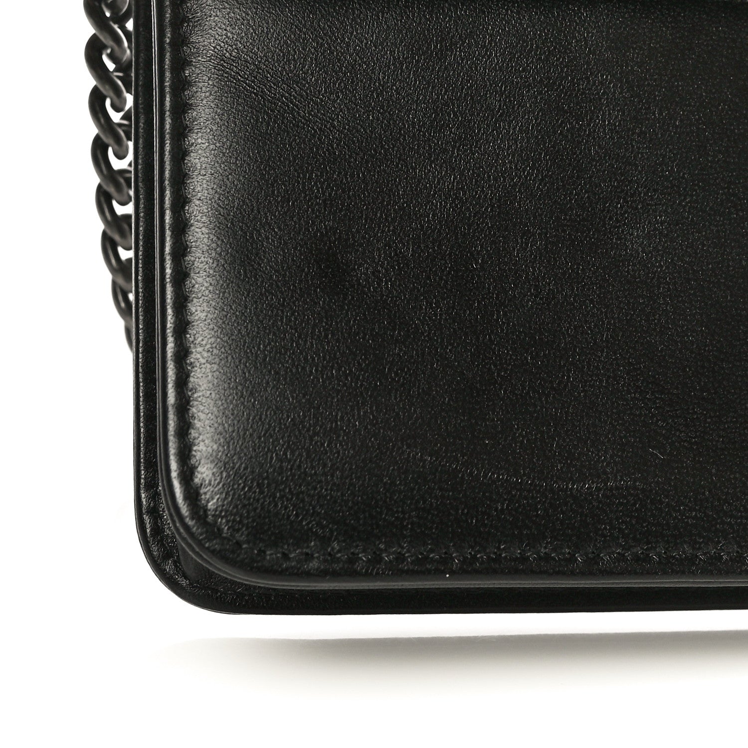 Chanel Lambskin Quilted Boy Wallet On Chain WOC Black 11 of 14