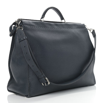 Fendi Cuoio Romano Selleria Monster Eyes Large Mens Peekaboo Iconic Essential Satchel Blue 4 of 13