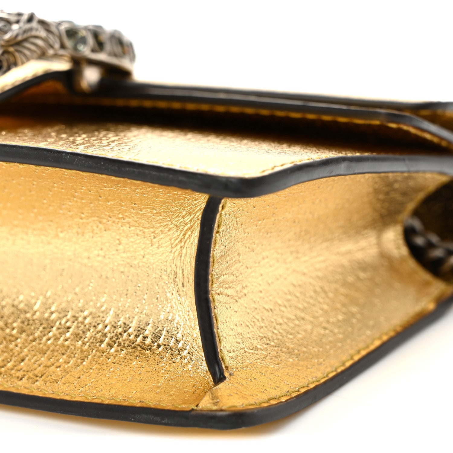 Gucci Metallic Calfskin Super Mini Dionysus Shoulder Bag Gold 9 of 9