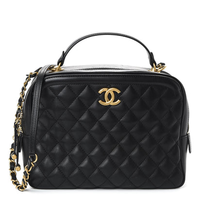 Chanel Calfskin Quilted CC Medium Vanity Case Black 1 of 11