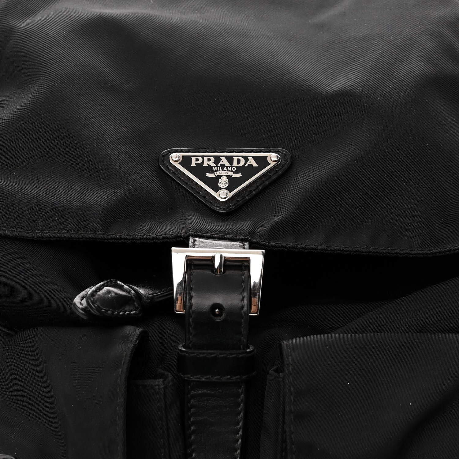 Prada Tessuto Nylon Vitello Backpack Black 7 of 9