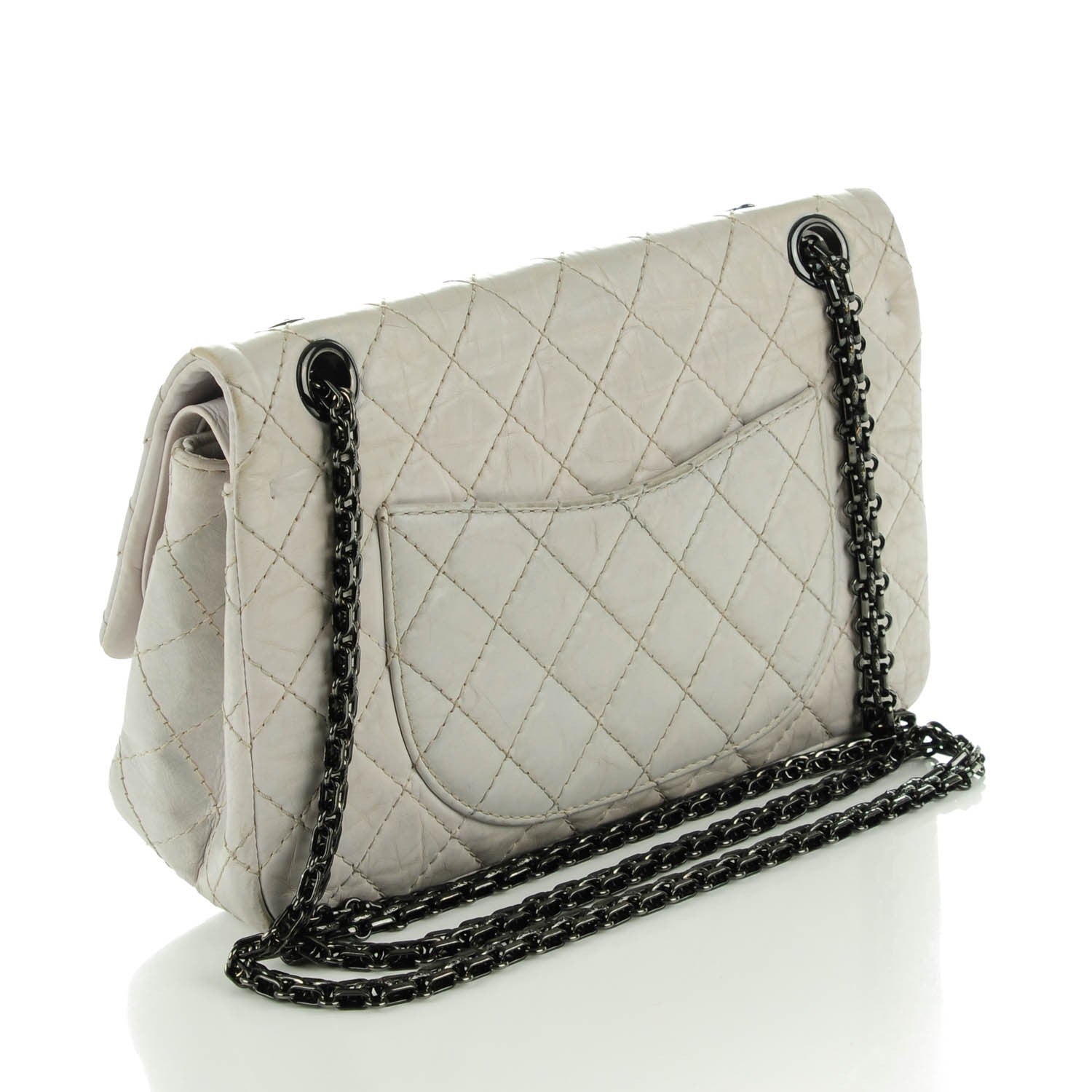 Chanel Aged Calfskin 2.55 Reissue 225 Flap Light Grey 3 of 11