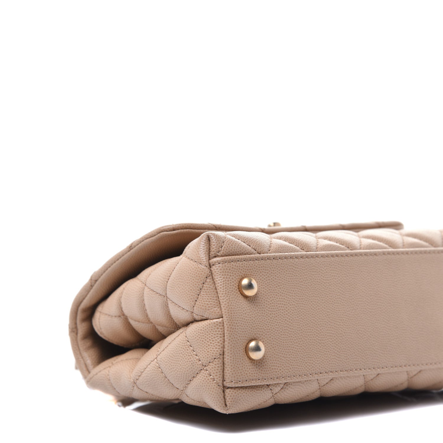 Chanel Caviar Quilted Mini Coco Handle Flap Beige 8 of 10