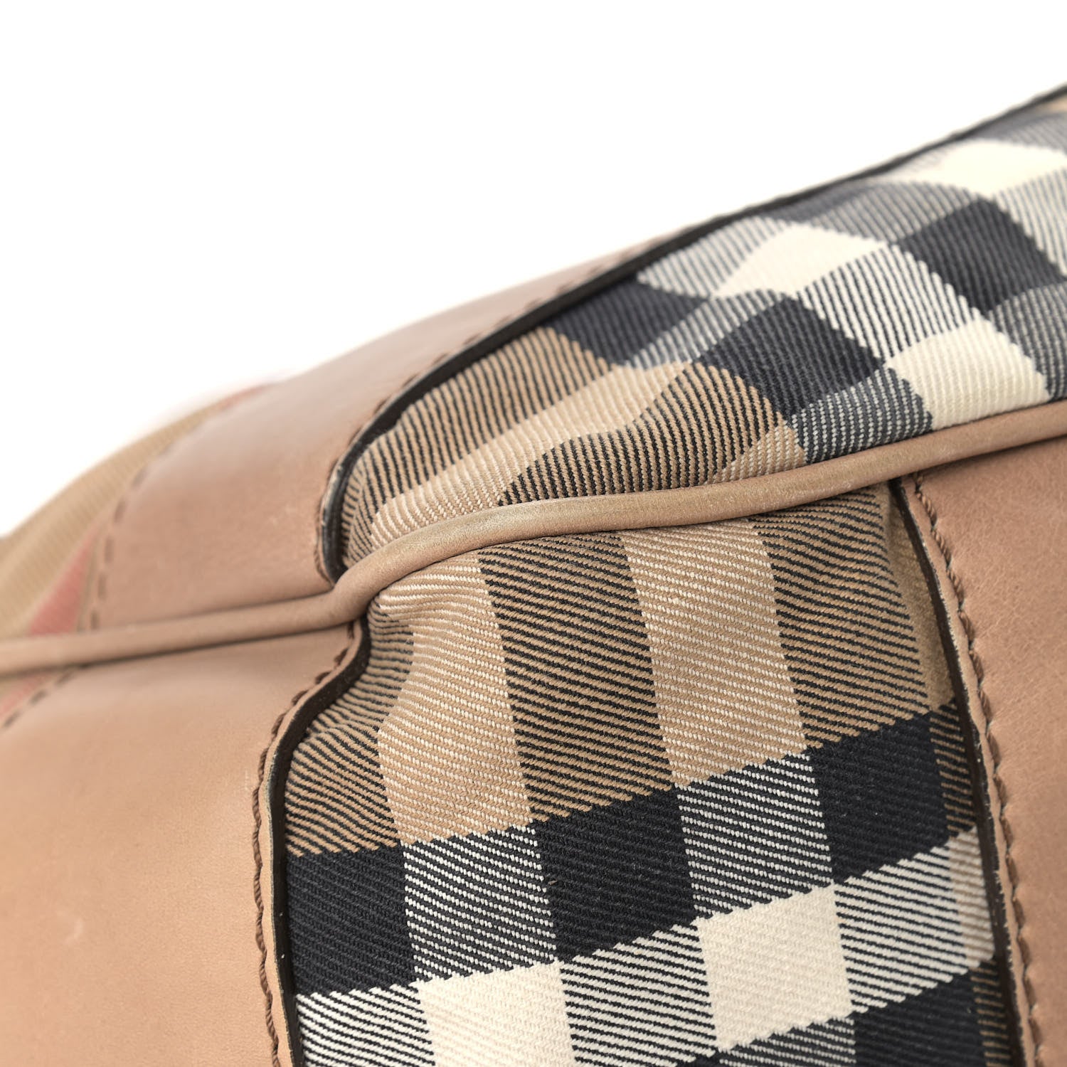 Burberry Calfskin House Check Small Brecon Tote Tan 9 of 20