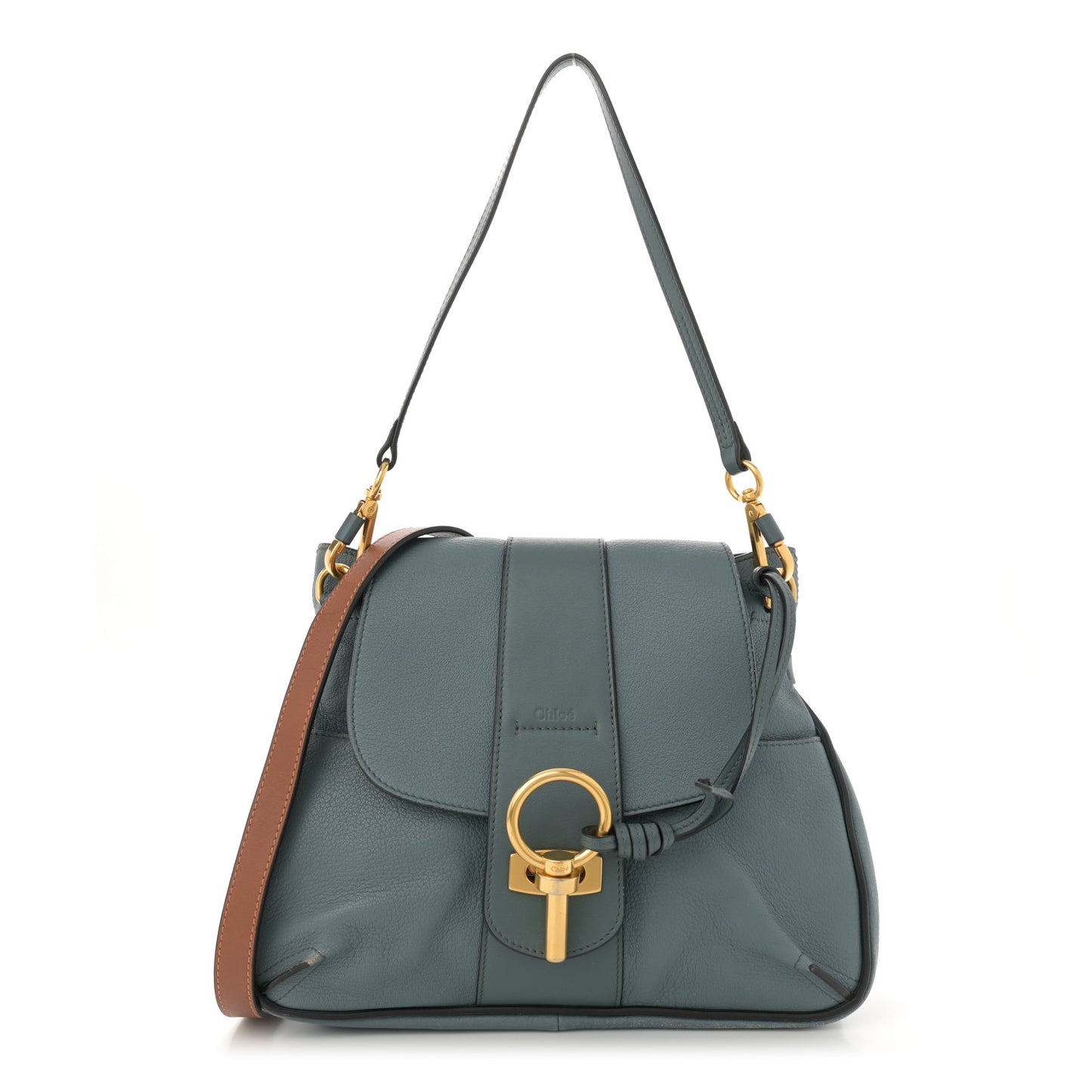 Grained Lambskin Calfskin Small Lexa Shoulder Bag Cloudy Blue