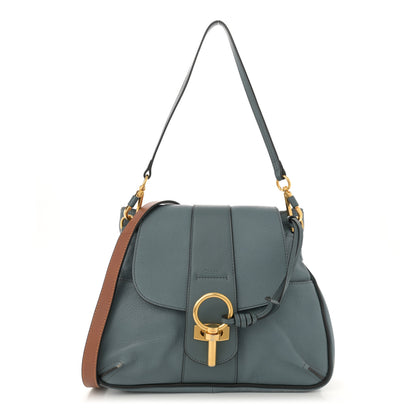 Chloe Grained Lambskin Calfskin Small Lexa Shoulder Bag Cloudy Blue 1 of 14