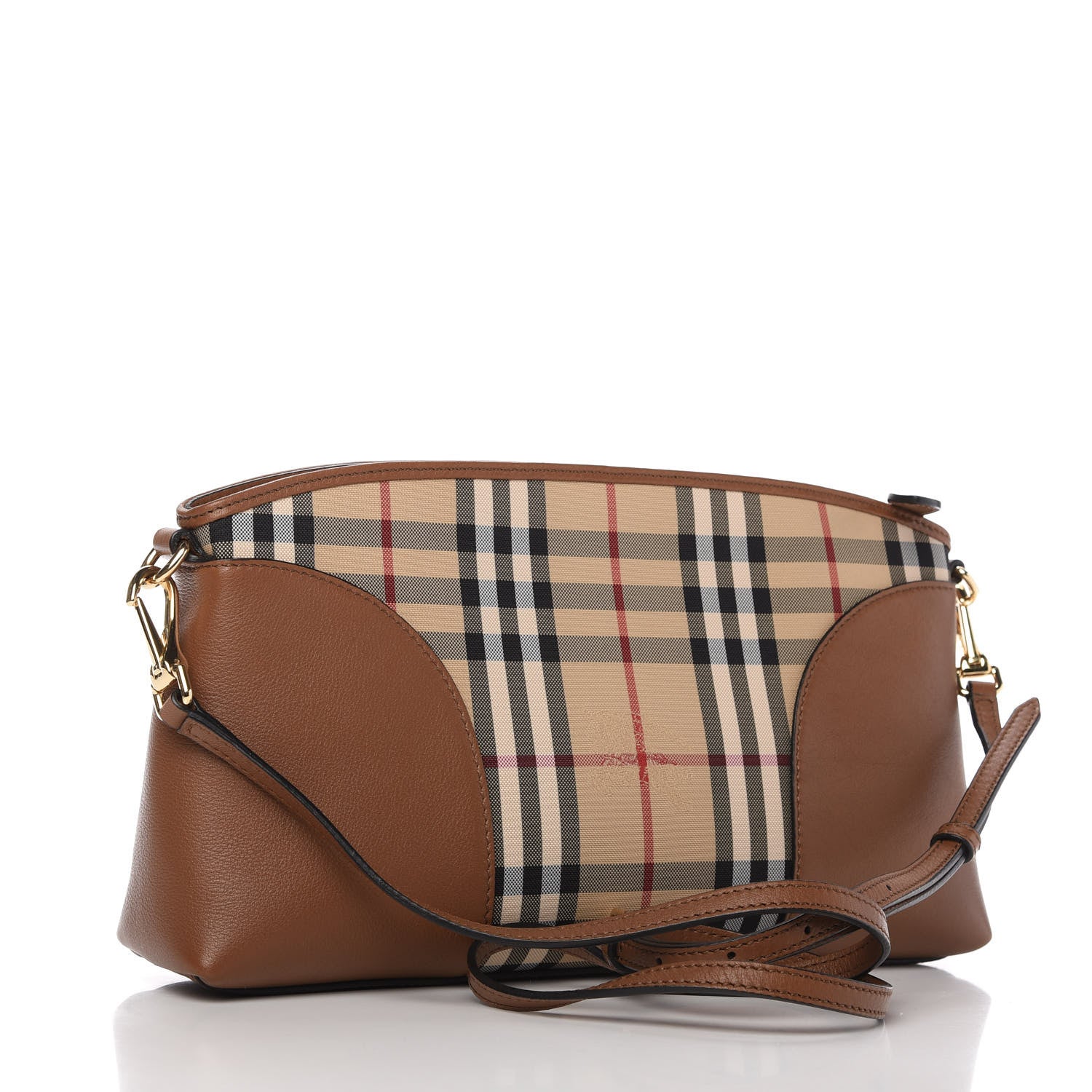 Burberry Horseferry Check Small Chichester Crossbody Clutch Bag Honey Tan 3 of 9
