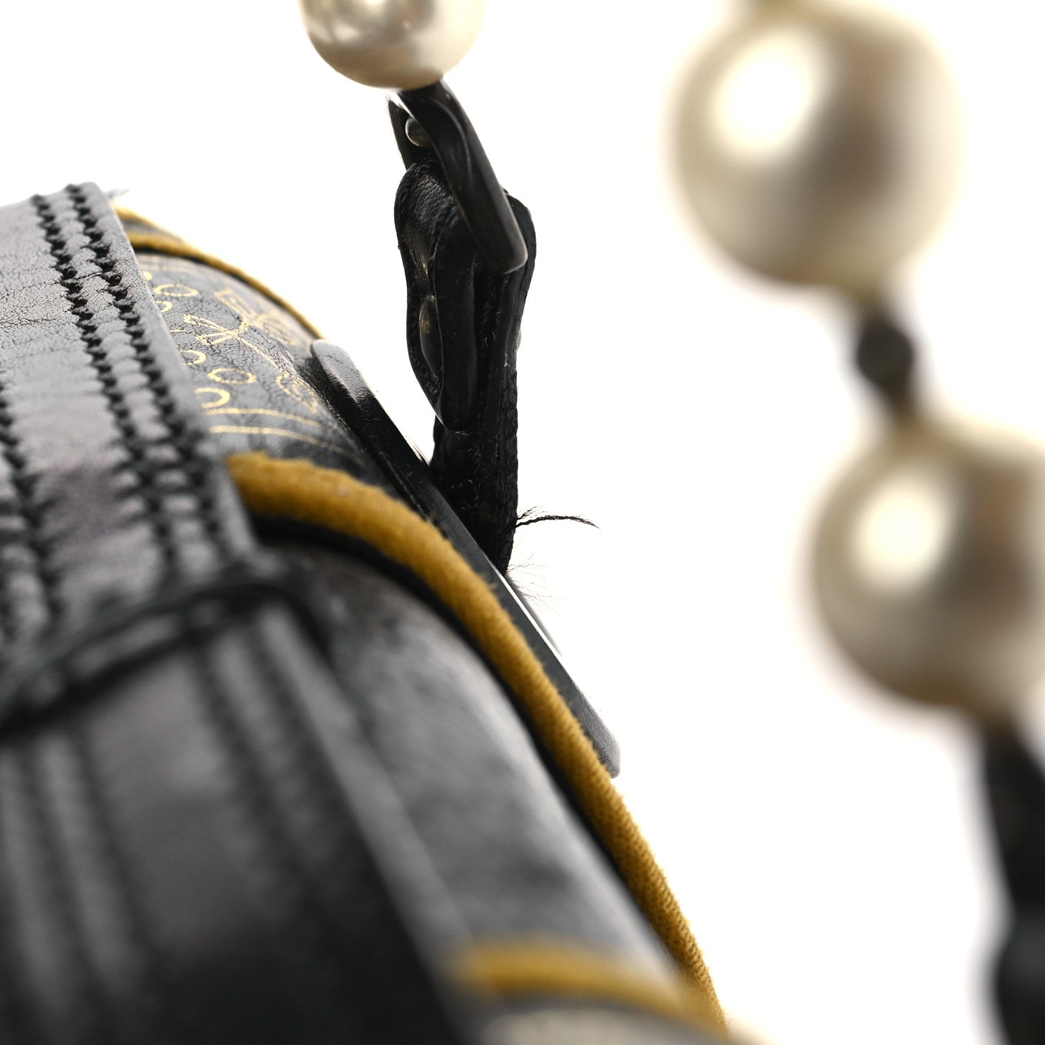 Fendi Calfskin Embellished B Bag Black 12 of 12