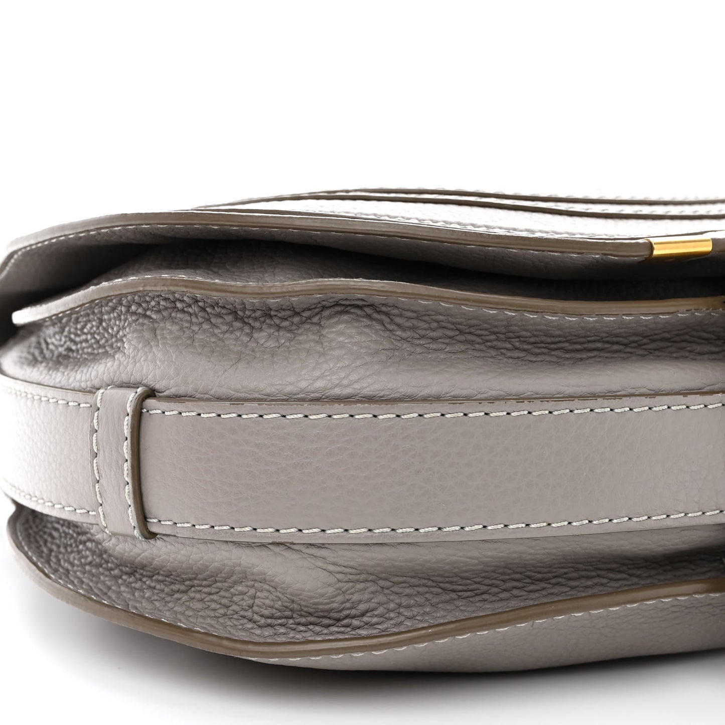 Calfskin Medium Marcie Round Crossbody Bag Cashmere Grey
