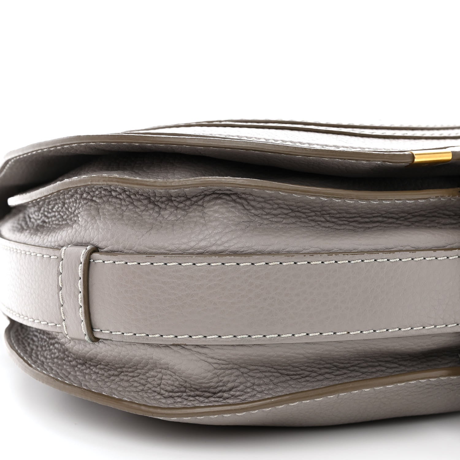 Chloe Calfskin Medium Marcie Round Crossbody Bag Cashmere Grey 9 of 10