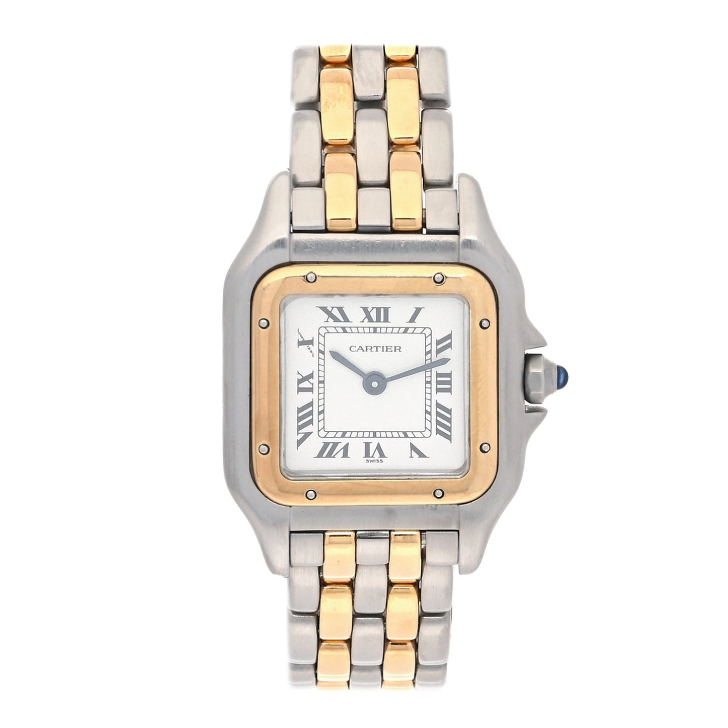 Stainless Steel 18K Yellow Gold 22mm Panthere Quartz Watch