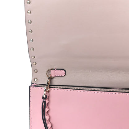 Valentino Garavani Nappa Monochrome Rockstud Wristlet Clutch Pop Gardenia 13 of 17