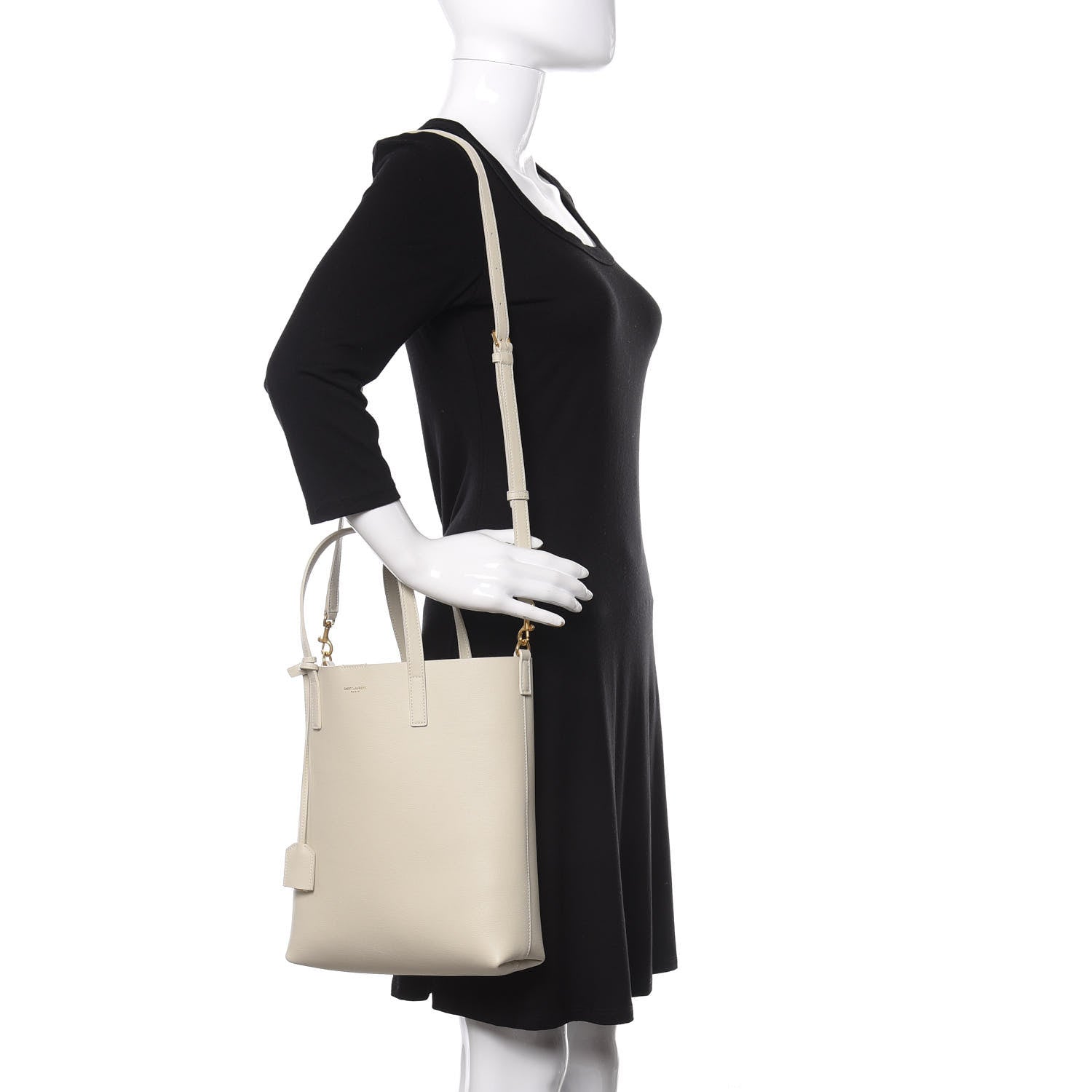 Saint Laurent Calfskin Toy Shopping Tote Porcellana 2 of 10
