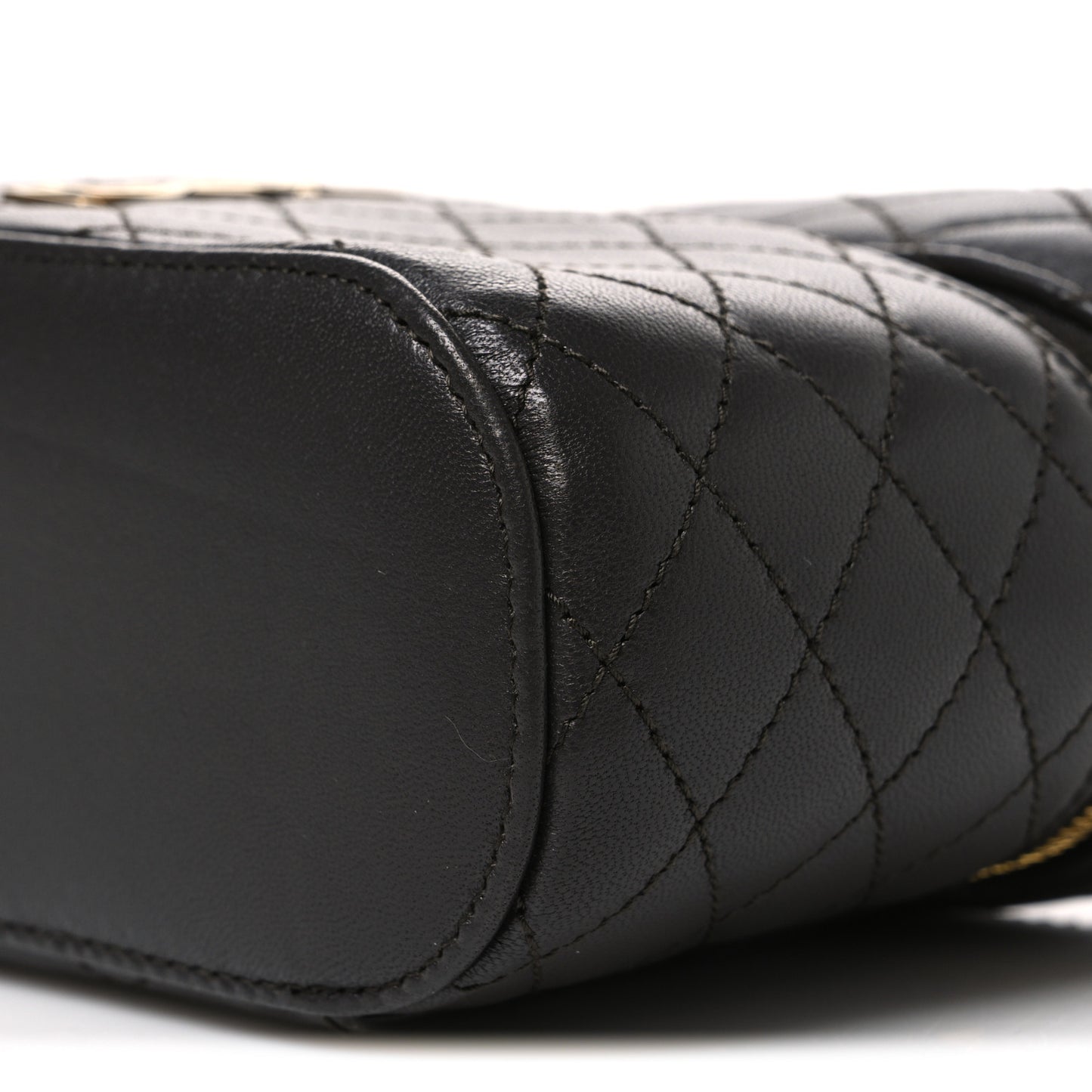 Lambskin Quilted Mini Gaby Vanity Case Light Musk