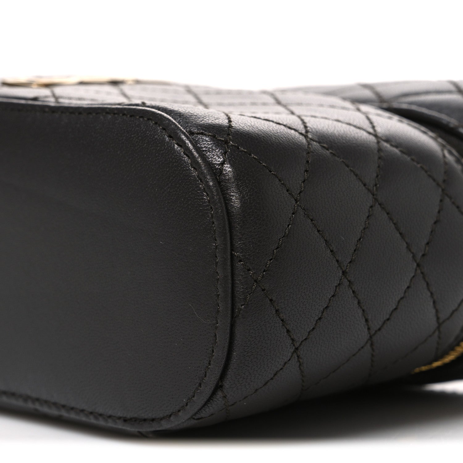 Saint Laurent Lambskin Quilted Mini Gaby Vanity Case Light Musk 10 of 10