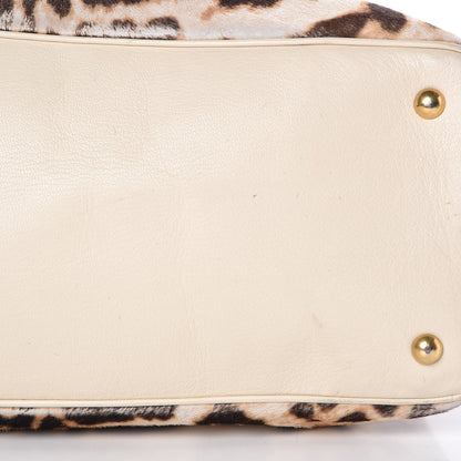 Saint Laurent Calf Hair Printed Oversized Muse Snow Leopard 14 of 20