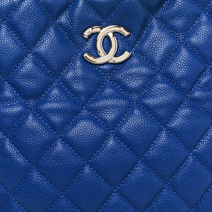 Chanel Caviar Quilted Easy Zip Tote Cobalt Blue 9 of 12