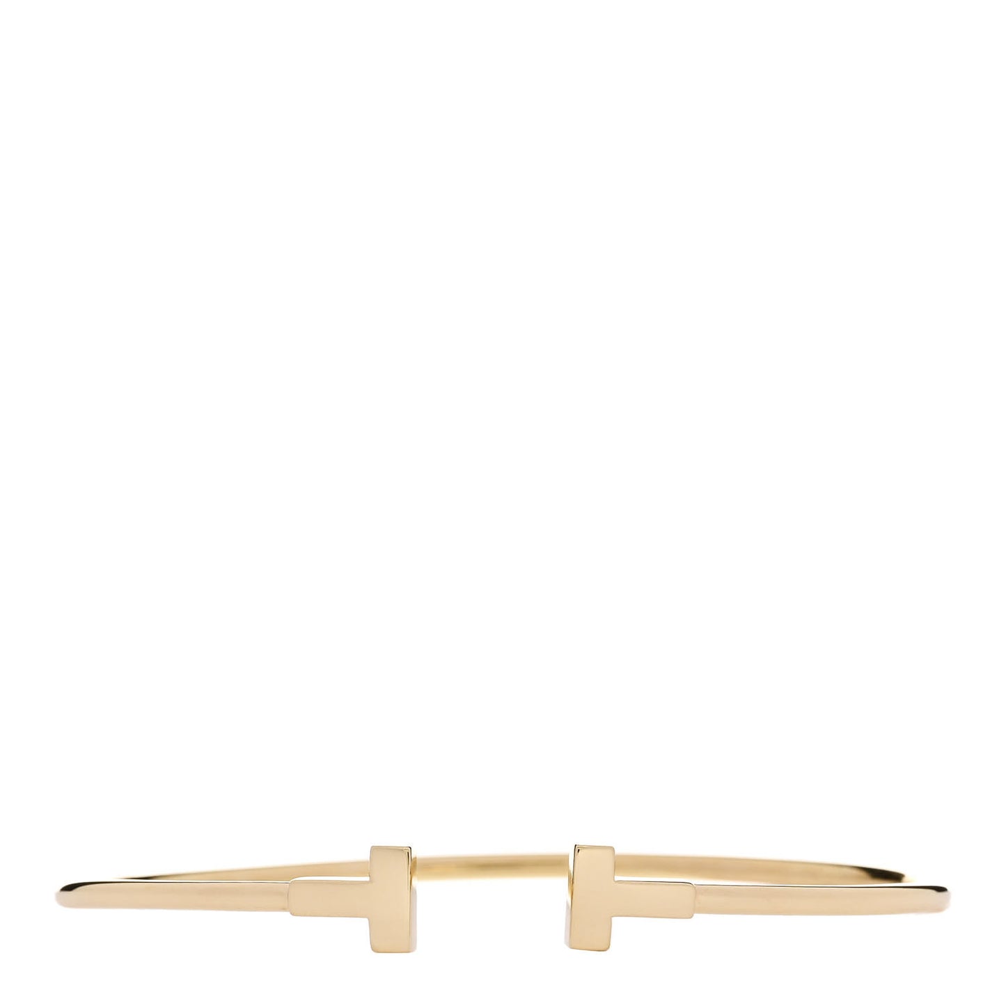18K Yellow Gold Narrow T Wire Bracelet