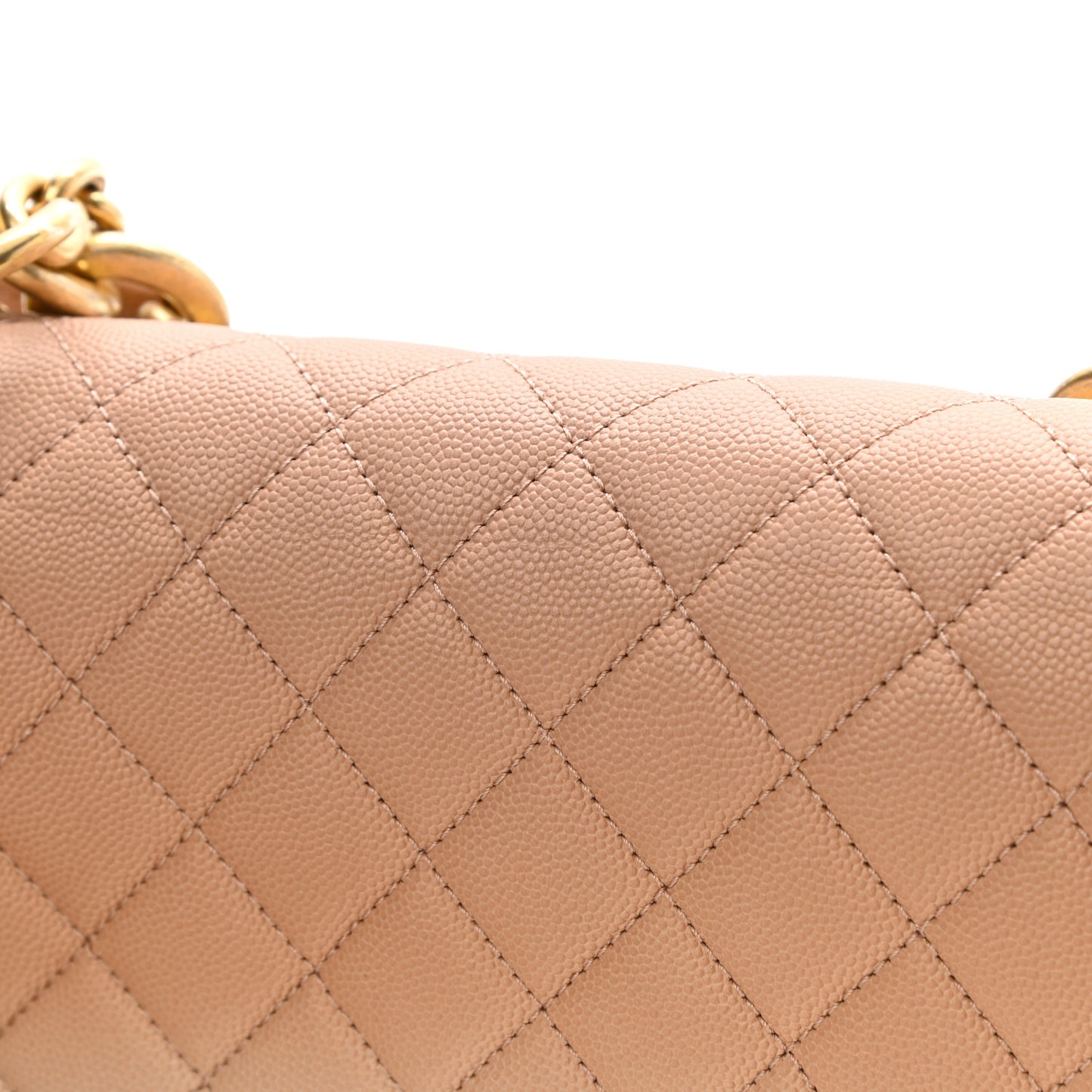 Caviar Quilted Medium Sunset On The Sea Flap Beige