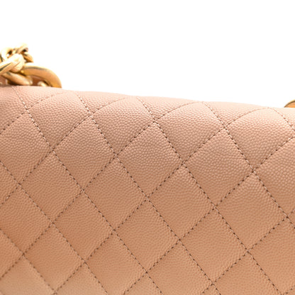 Chanel Caviar Quilted Medium Sunset On The Sea Flap Beige 10 of 10