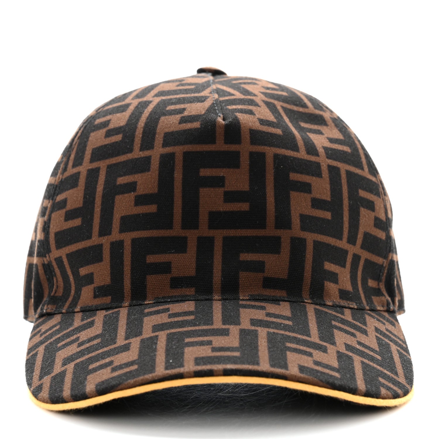 Fendi Canvas FF Reloaded Baseball Hat Tobacco Yellow 6 of 16