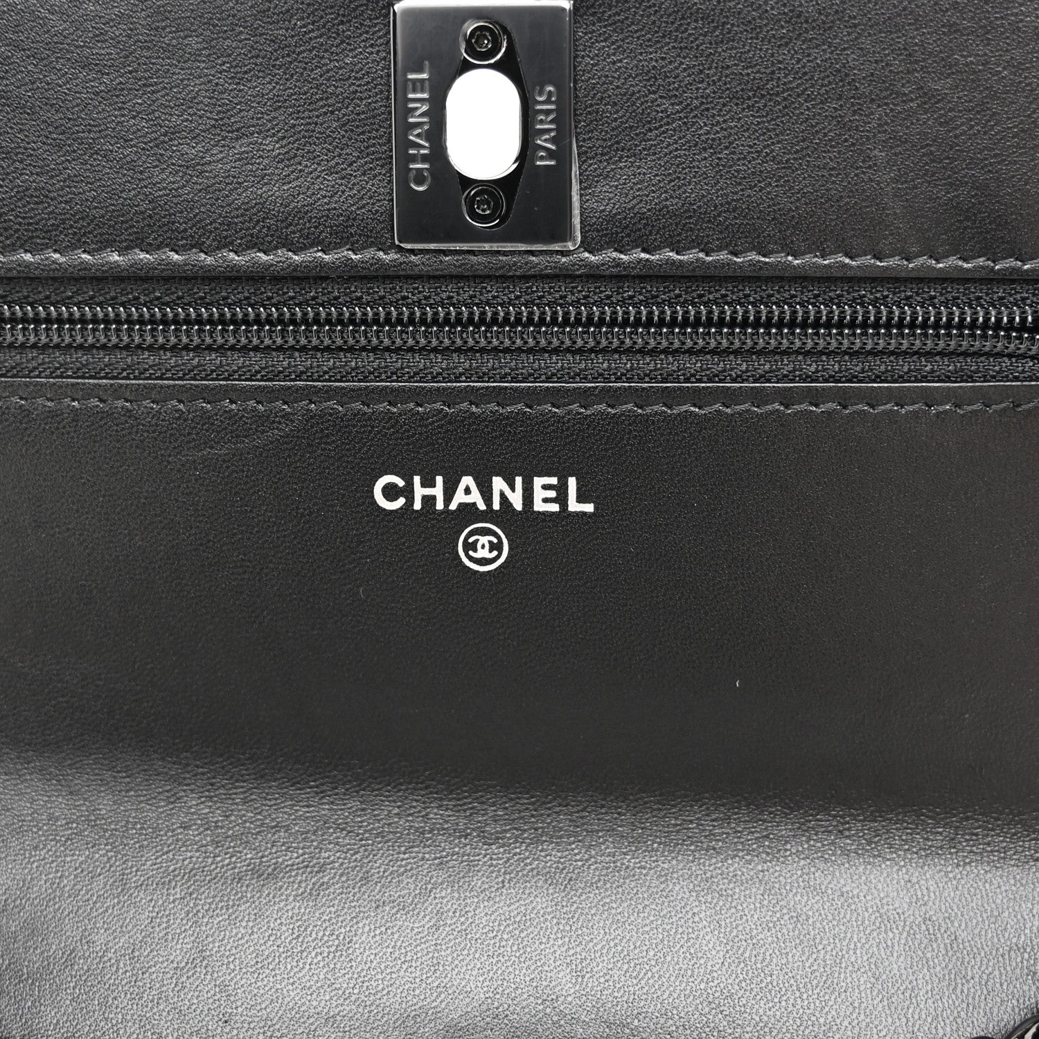 Chanel Lambskin Quilted Trendy CC Wallet On Chain WOC So Black 6 of 12