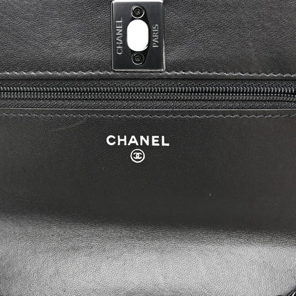 Chanel Lambskin Quilted Trendy CC Wallet On Chain WOC So Black 6 of 12