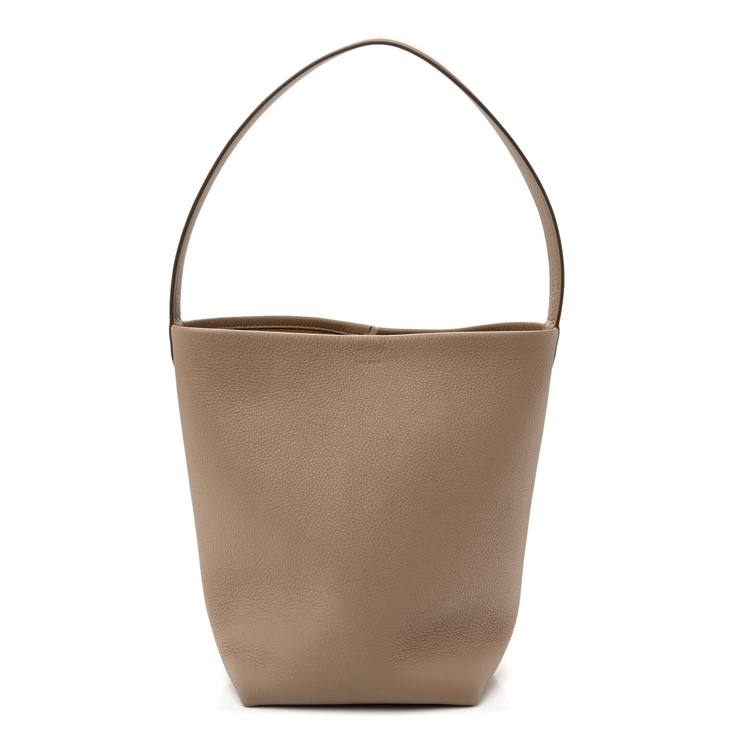 Grained Calfskin Medium N/S Park Tote Dark Taupe