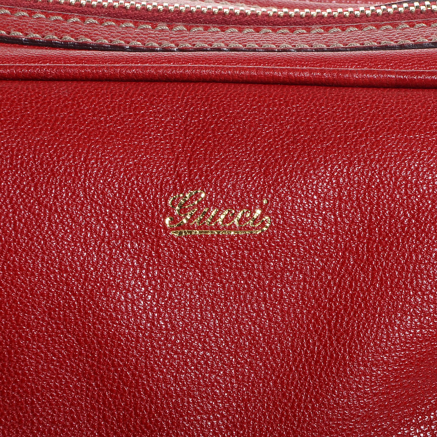Leather Capri Small Bowler Red
