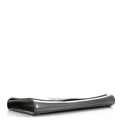 Saint Laurent Patent Large Belle De Jour Clutch Grey 4 of 13