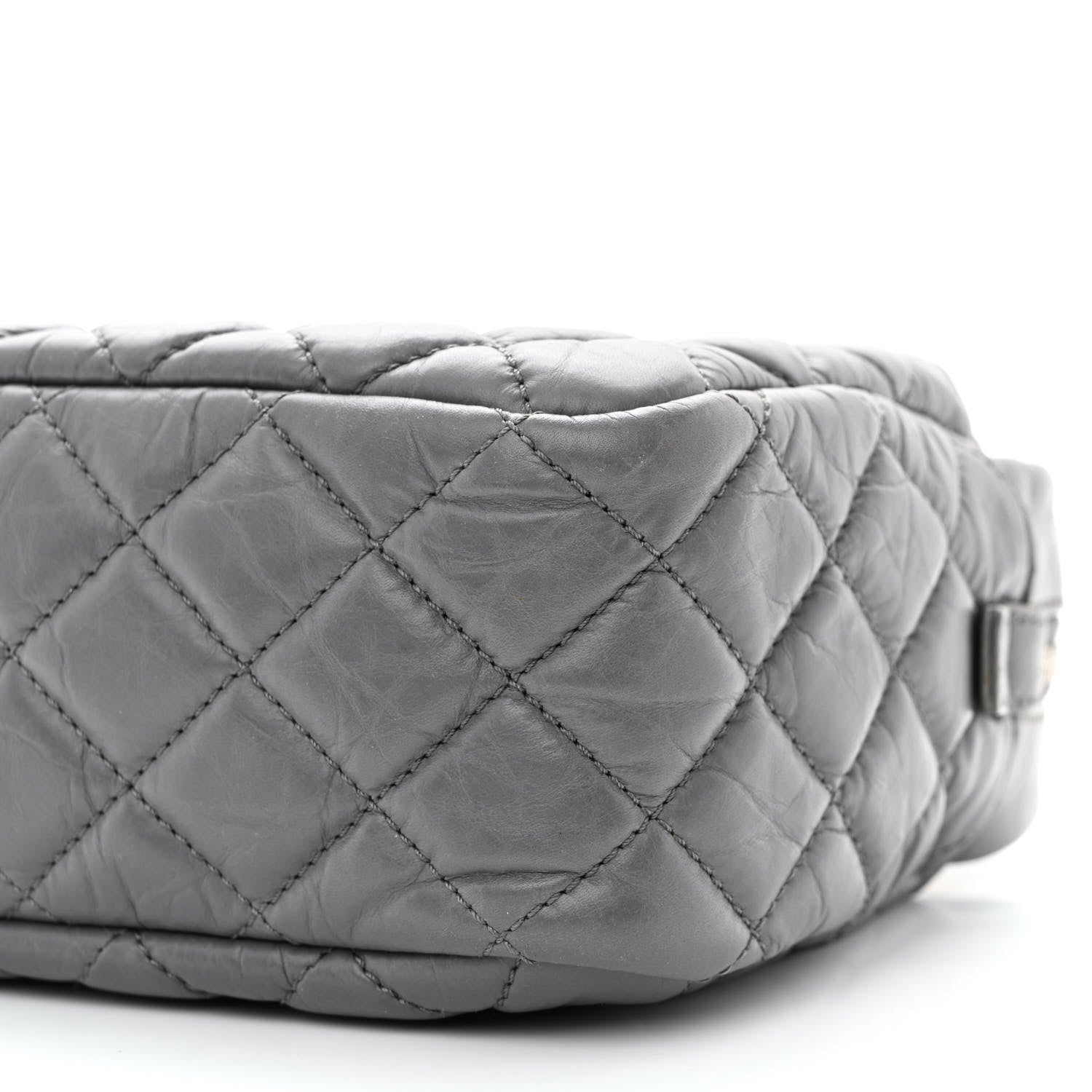 Chanel Aged Calfskin Quilted Medium Reissue Camera Case Grey 10 of 11