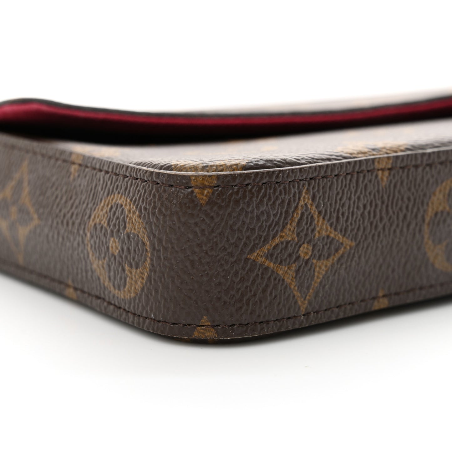 Monogram Pochette Felicie Chain Wallet Fuchsia