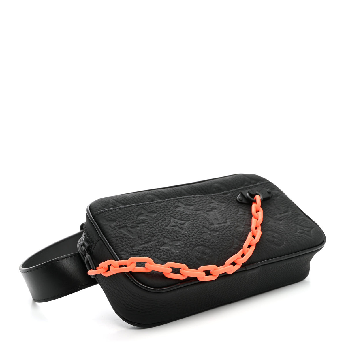 Louis Vuitton Taurillon Monogram Uniformes Solar Ray Soft Pochette Volga Belt Bag Black 4 of 9