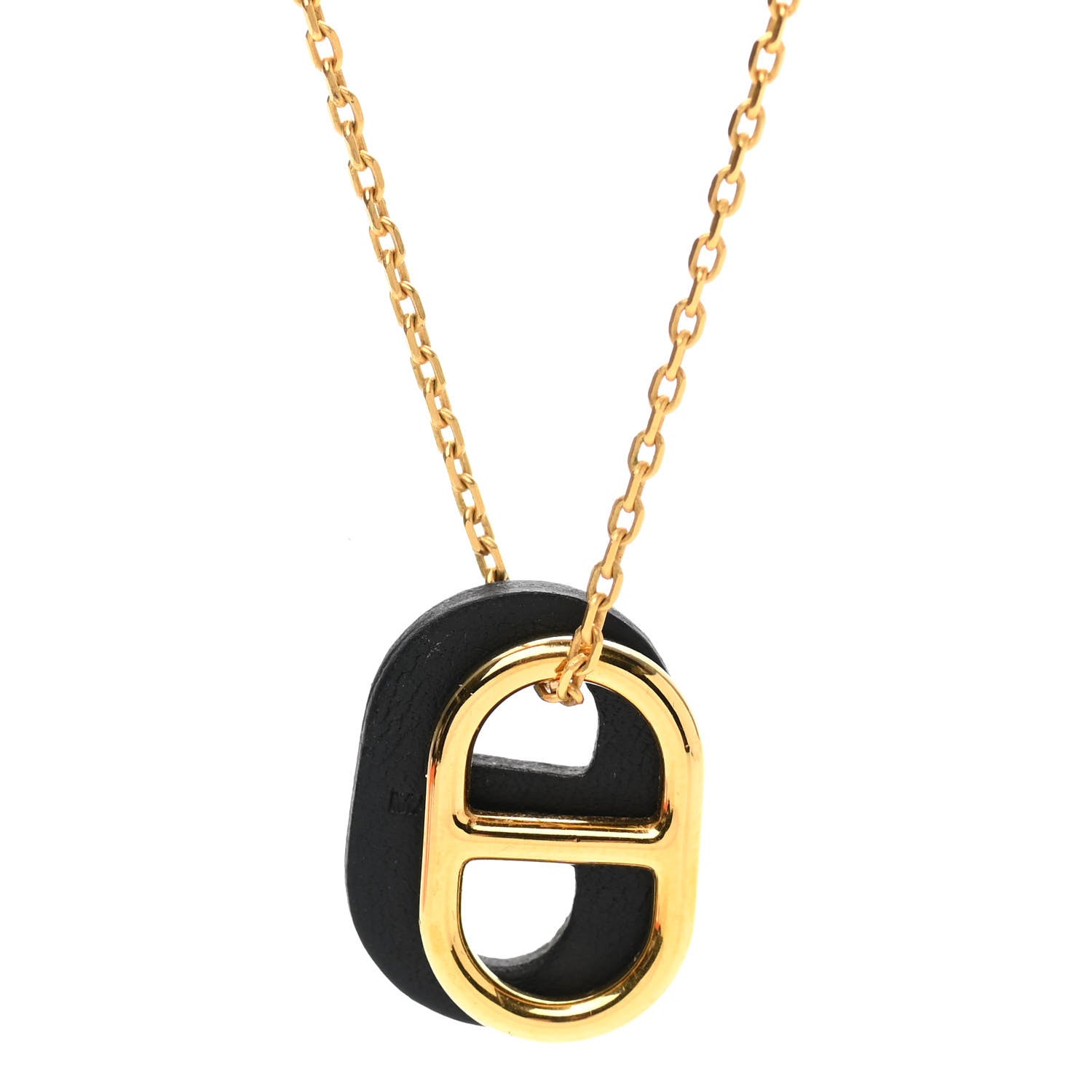 Hermes Swift O'Maillon Pendant Necklace Black 4 of 5